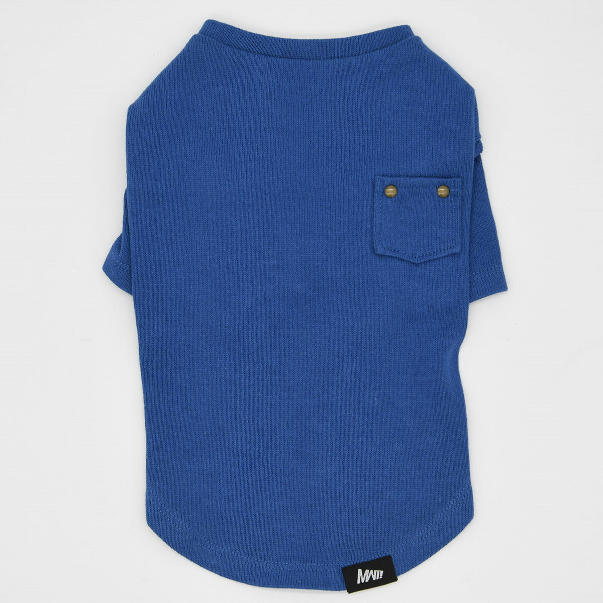 マンハッタン ウォーキータイム MANHATTAN WALKY TIME！ ニットTシャツ XL ブルー 犬 服 ドッグウェア コットン 無地 ポケット付き 秋冬