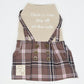 ジェメリ Gemelli Dog チェックワンピース 3号 ベージュ 犬 服 ドッグウェア サスペンダー 伸びる 女の子 かわいい 秋冬