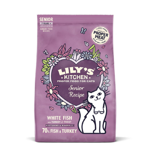 リリーズキッチン キャットフード ドライフード ホワイトフィッシュとターキー シニアレシピ 800g【送料無料】 無添加 猫