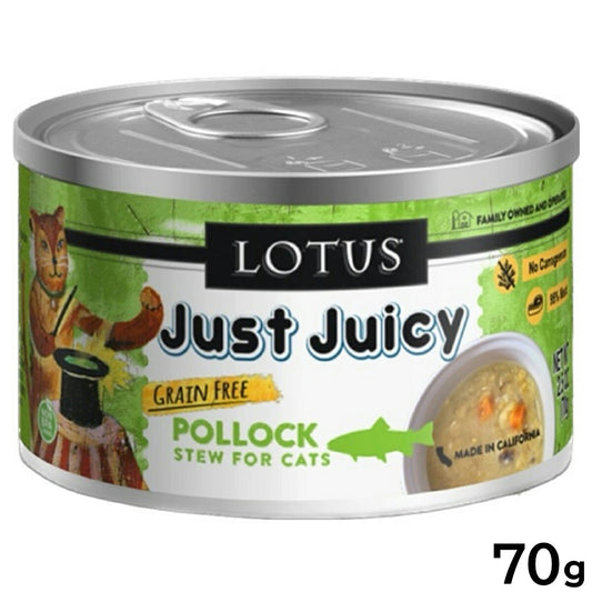 ロータス キャットフード グレインフリー 無水調理ウェットフード ポロック シチュー 70g 無添加 缶詰