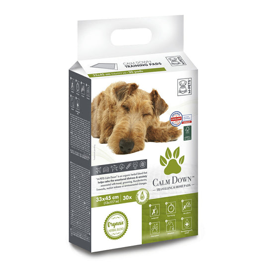 M-PETS エムペッツ CALM DOWN ペットシーツ レギュラー 30枚入り 犬 ペットシート トイレシート おしっこシート 薄型 消臭 使い捨て 多層構造 オーガニックハーブ