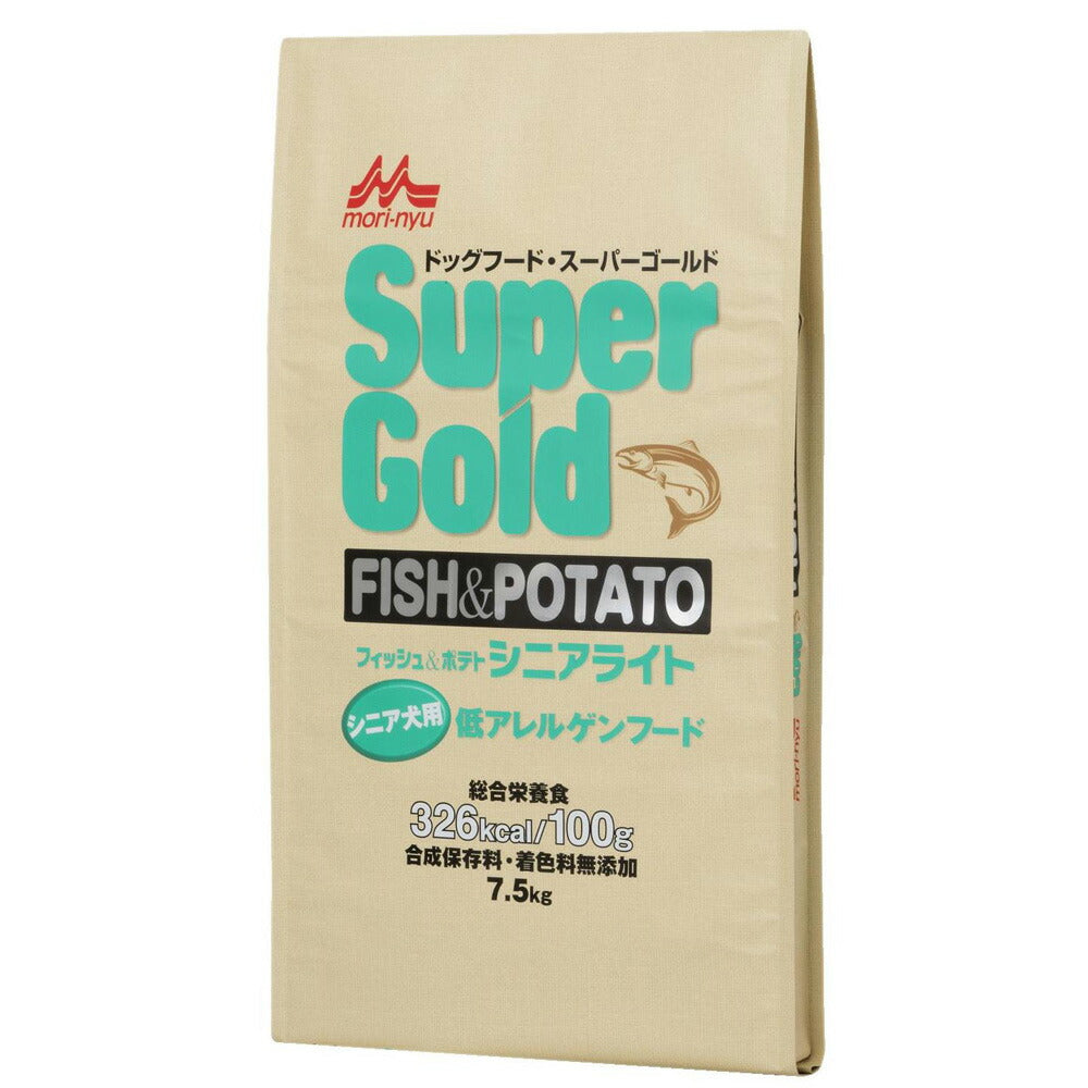 森乳サンワールド スーパーゴールド フィッシュ＆ポテト シニアライト 7.5kg 犬用品/ペットグッズ/ペット用品 送料無料