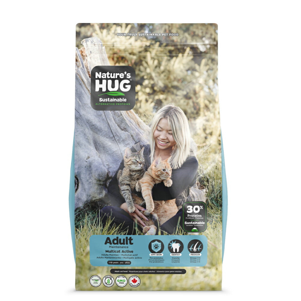 ネイチャーズハグ Nature’s HUG キャットフード アダルト マルチキャット アクティブ 4.54kg【送料無料】 無添加 サスティナビリティ ビーガン 代替タンパク