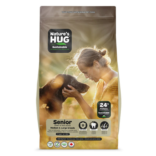 ネイチャーズハグ Nature’s HUG ドッグフード シニア ミディアム＆ラージブリード 2.27kg【送料無料】 無添加 サスティナビリティ ビーガン 代替タンパク