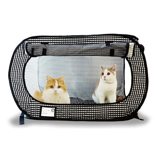 猫壱 ポータブルケージ 猫 折りたたみ コンパクト 持ち運び おでかけ