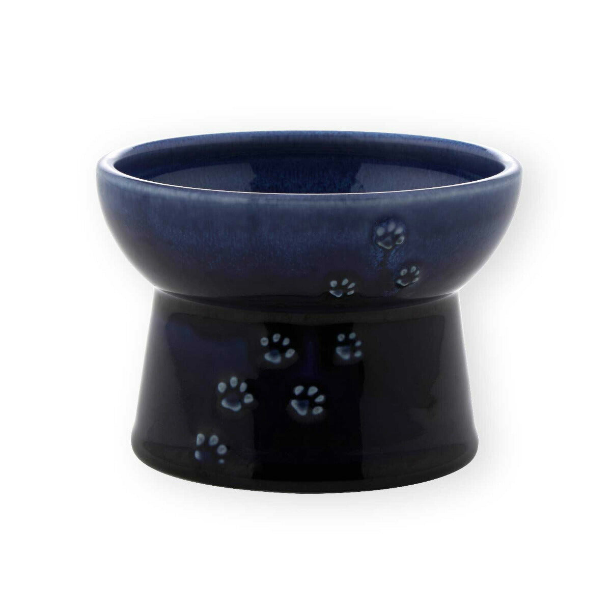 猫壱 ハッピーダイニング 猫用 脚付フードボウル 日本製 ブルー 食器 陶器