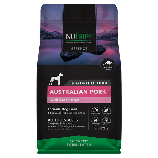 ニュートライプ GFドライ ドッグ ポーク with グリーントライプ 12kg 送料無料グレインフリー 穀物不使用 犬 ドッグフード 無添加