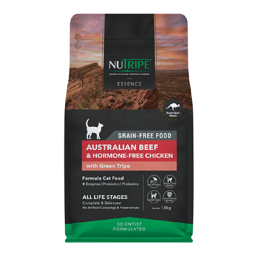 ニュートライプ GFドライ キャット ビーフ&チキン with グリーントライプ 1.8kg 送料無料グレインフリー 穀物不使用 猫 キャットフード 無添加