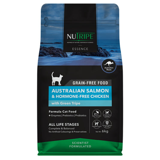 ニュートライプ GFドライ キャット サーモン&チキン with グリーントライプ 6kg 送料無料グレインフリー 穀物不使用 猫 キャットフード 無添加