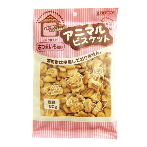 オーシーファーム 犬用おやつ アニマルビスケット サツマイモ風味 180g 犬 おやつ スナック 国産 無添加
