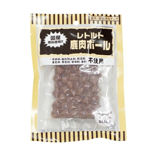 オーシーファーム 犬用おやつ レトルト鹿肉ボール 60g 犬 おやつ トッピング 国産 無添加 手作り食サポート食材