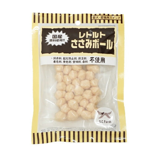 オーシーファーム 犬用おやつ レトルトささみボール 60g 犬 おやつ トッピング 国産 無添加 手作り食サポート食材