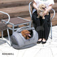 OPPO オッポ Pet Carrier muna DX ペットキャリア ミュナ ライトグレー 犬 猫 リュック バッグ カート 3WAY 布製 メッシュ ドライブ 通院 防災