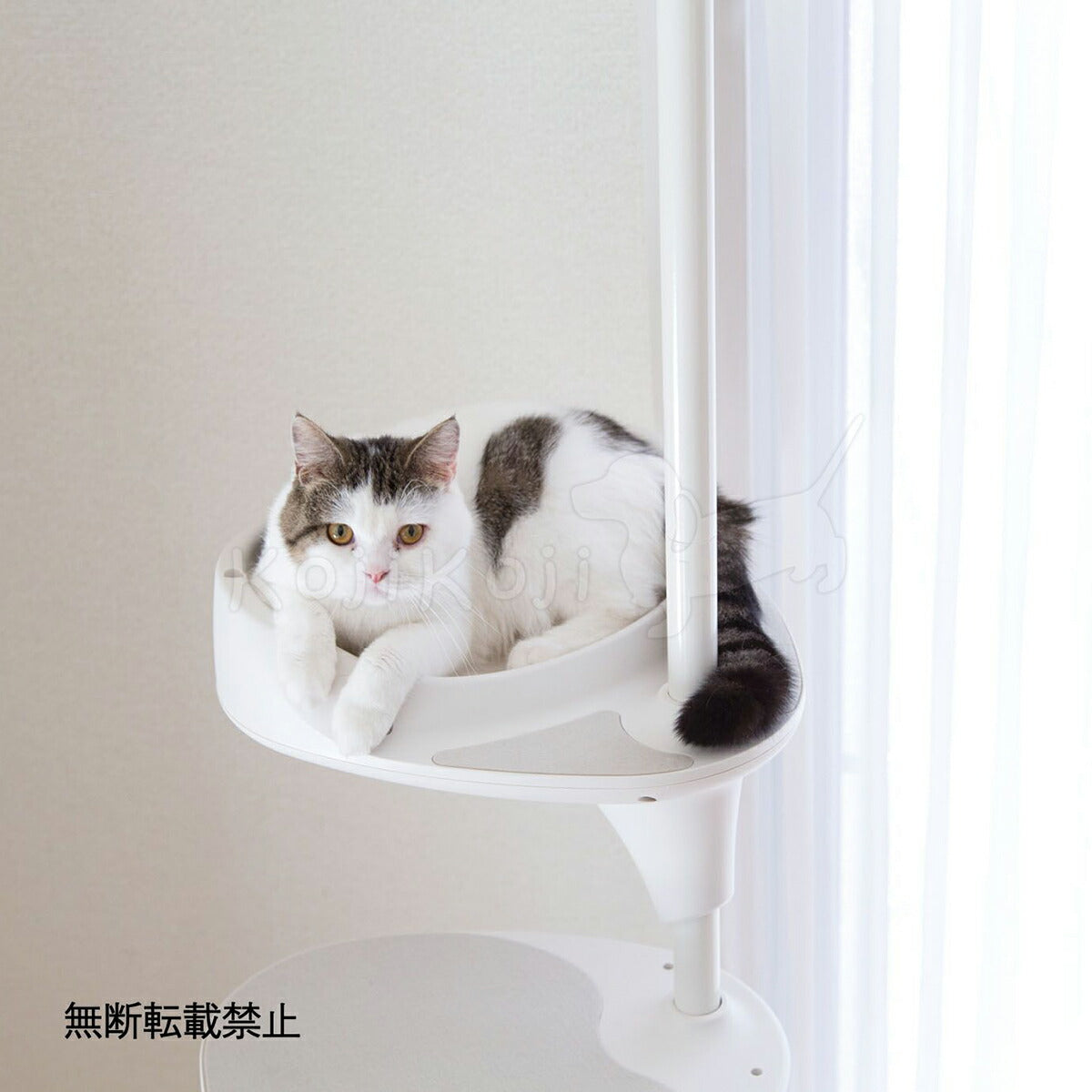 【レビュー特典あり】OPPO オッポ キャットフォレスト ツー CatForest-2 ホワイト 猫 キャットタワー 突っ張り スリム 省スペース おしゃれ ネコ用品