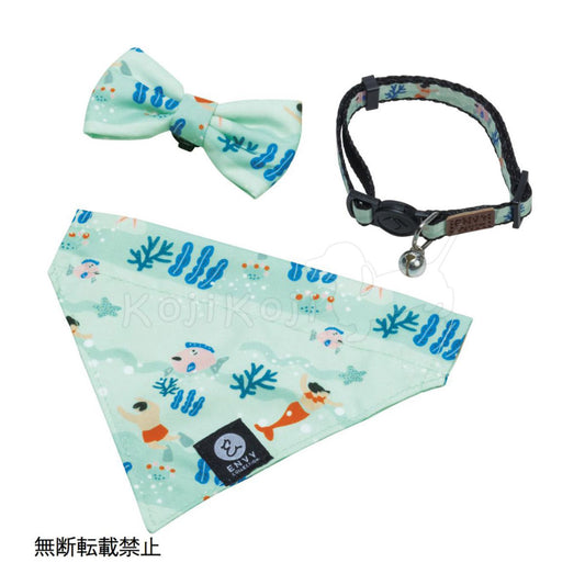オッポ OPPO ツナゴ TUNAGO エンビ―キャットカラーセット ENVY Cat Collar Set マーメイド ブルー