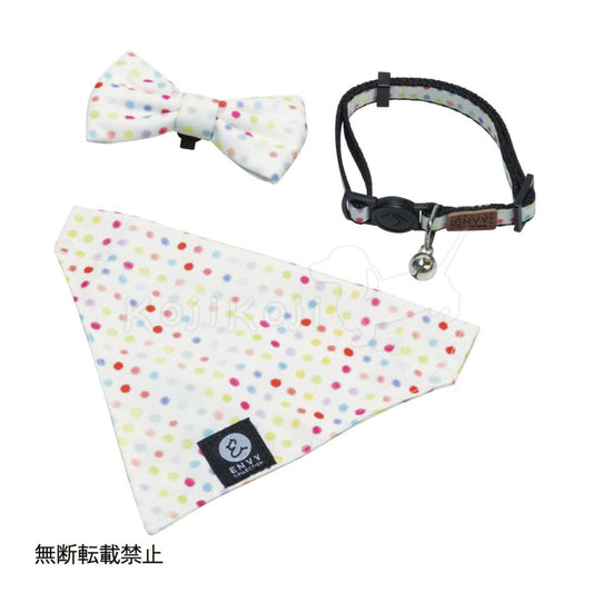 オッポ OPPO ツナゴ TUNAGO エンビ―キャットカラーセット ENVY Cat Collar Set ドット パステル