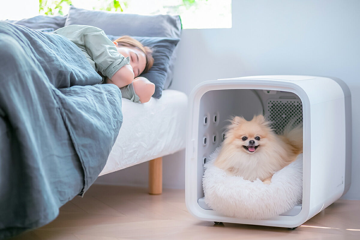 【分割手数料無料！】ネロ nello ペットドライルーム 5年物損付延長保証付き グレー 犬 猫 ドライヤー エアシャワー ハウス 日本製 送風 温風 静音 室内 分解丸洗いOK キャスター付き
