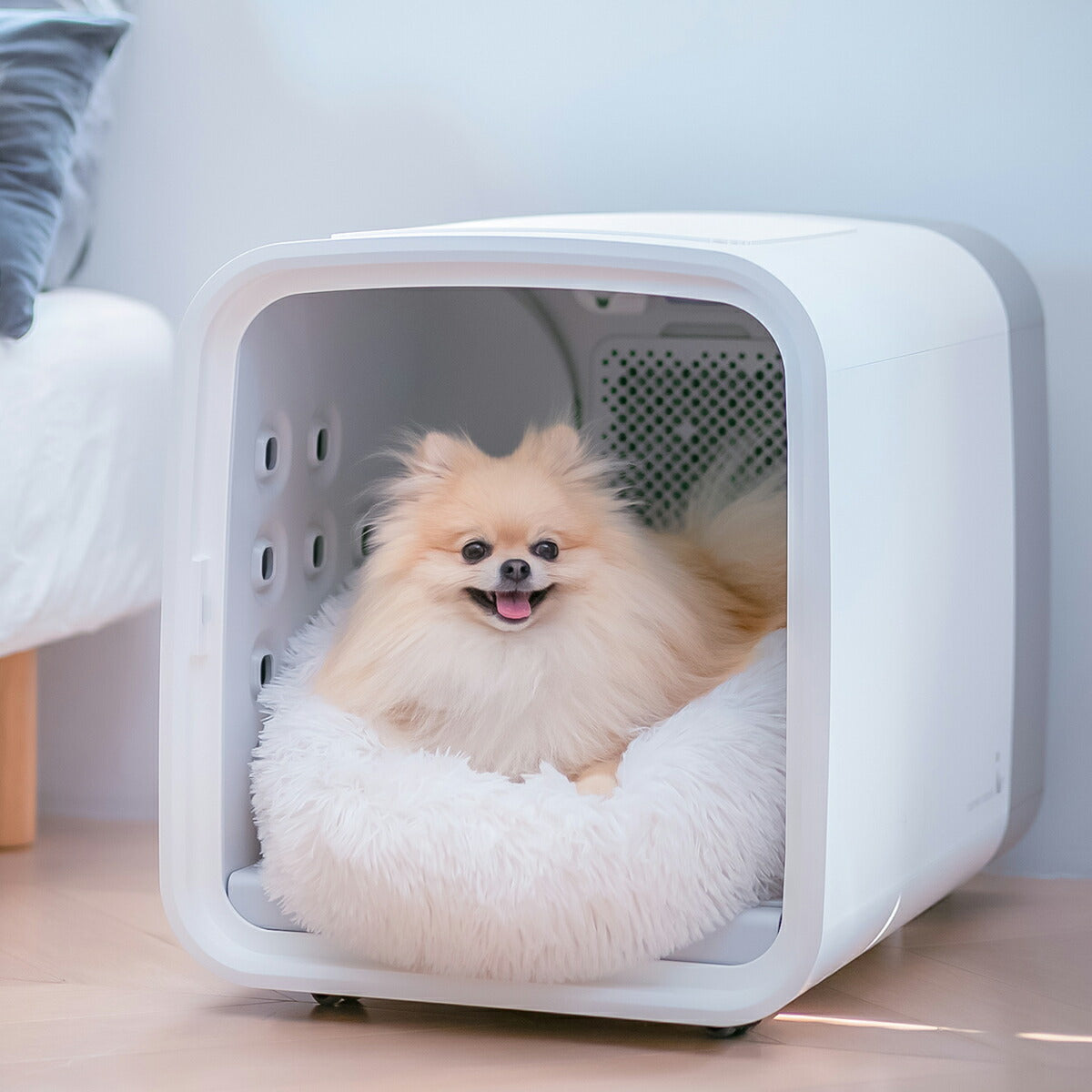 【分割手数料無料！】ネロ nello ペットドライルーム グレー 犬 猫 ドライヤー エアシャワー ハウス 日本製 送風 温風 静音 室内 分解丸洗いOK キャスター付き