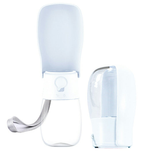 Petifam ペティファーム 折りたたみポータブルウォーターボトル ホワイト 280ml 犬 水筒 給水器 携帯 お散歩 アウトドア おでかけ 折りたたみ コンパクト 持ち運び 水分補給 熱中症対策