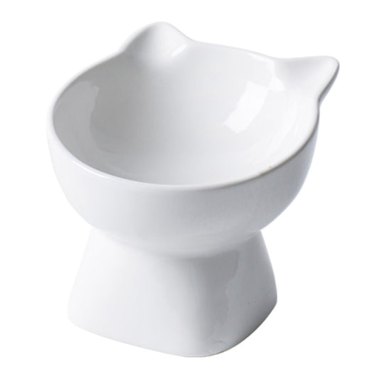 Petifam ペティファーム 猫型フードボウル ハイ ホワイト