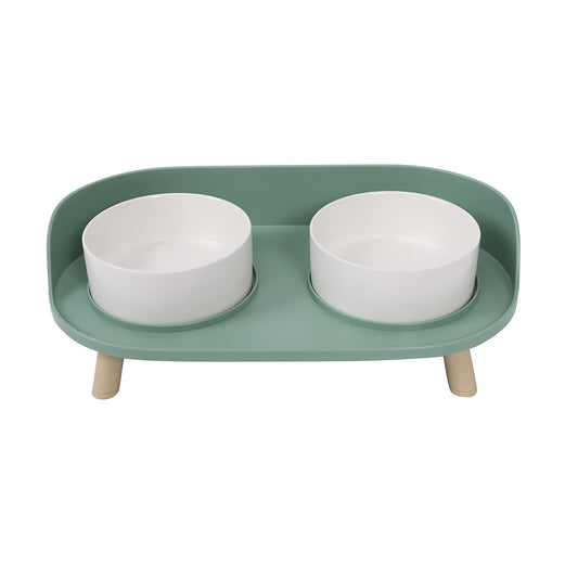 Petifam ペティファーム 陶器製スタンド付きダブルボウル【送料無料】