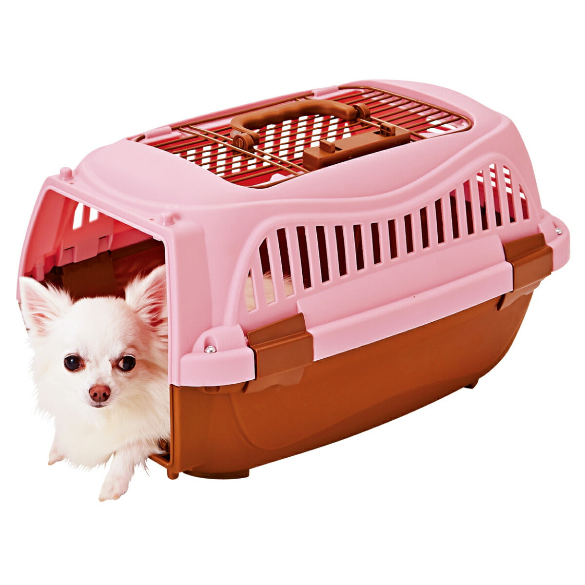 ペティオ 2ドア スマイルキャリー S ピンク【送料無料】 ハードキャリー クレート 犬 猫 小動物