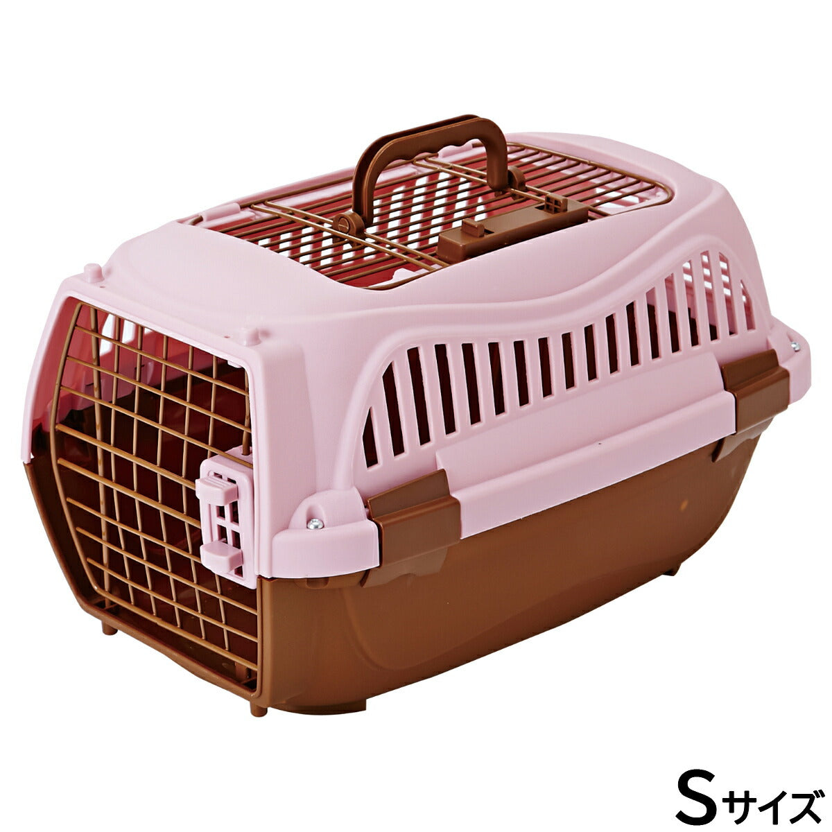 ペティオ 2ドア スマイルキャリー S ピンク【送料無料】 ハードキャリー クレート 犬 猫 小動物