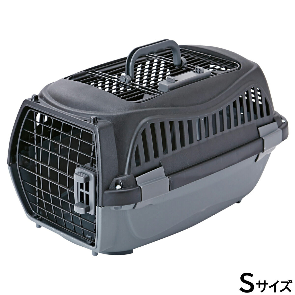 ペティオ 2ドア スマイルキャリー S ブラック【送料無料】 ハードキャリー クレート 犬 猫 小動物