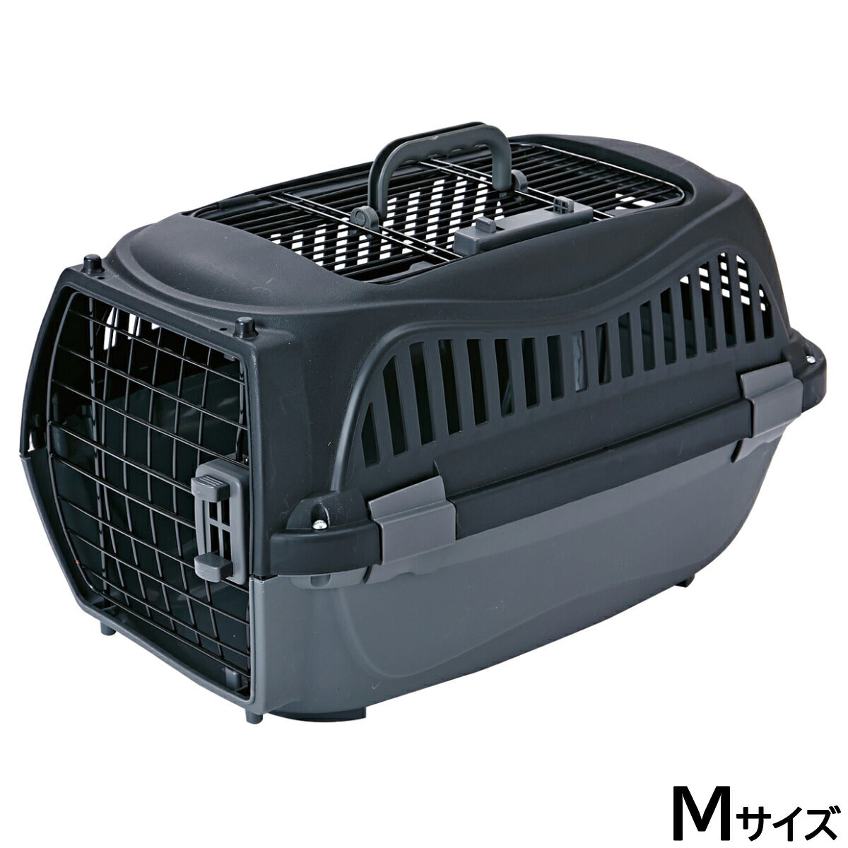 ペティオ 2ドア スマイルキャリー M ブラック【送料無料】 ハードキャリー クレート 犬 猫 小動物