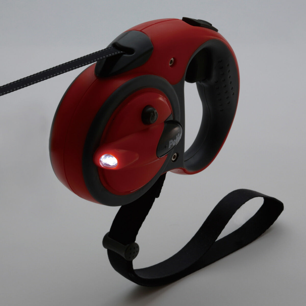 ペティオ Style Trainer ナイトウォーカー リールリード スマートコントロール S フェニックスレッド ライト付き 伸縮リード 反射ロープ