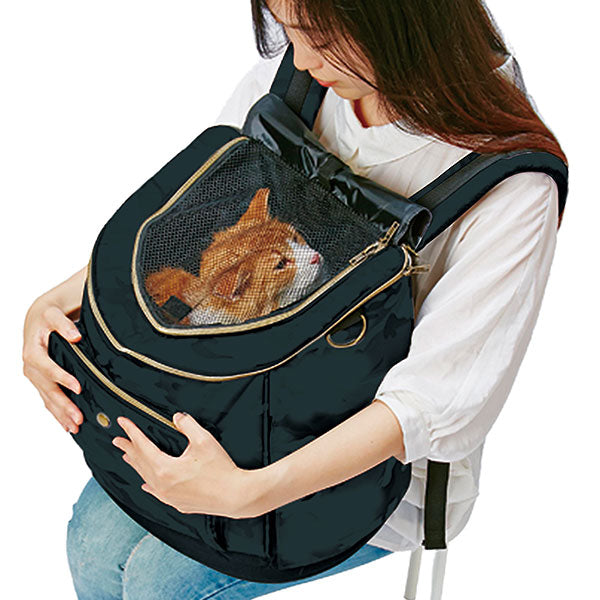 ペティオ necoco リュックキャリー ブラック【送料無料】 猫用 キャリーバッグ リュック型