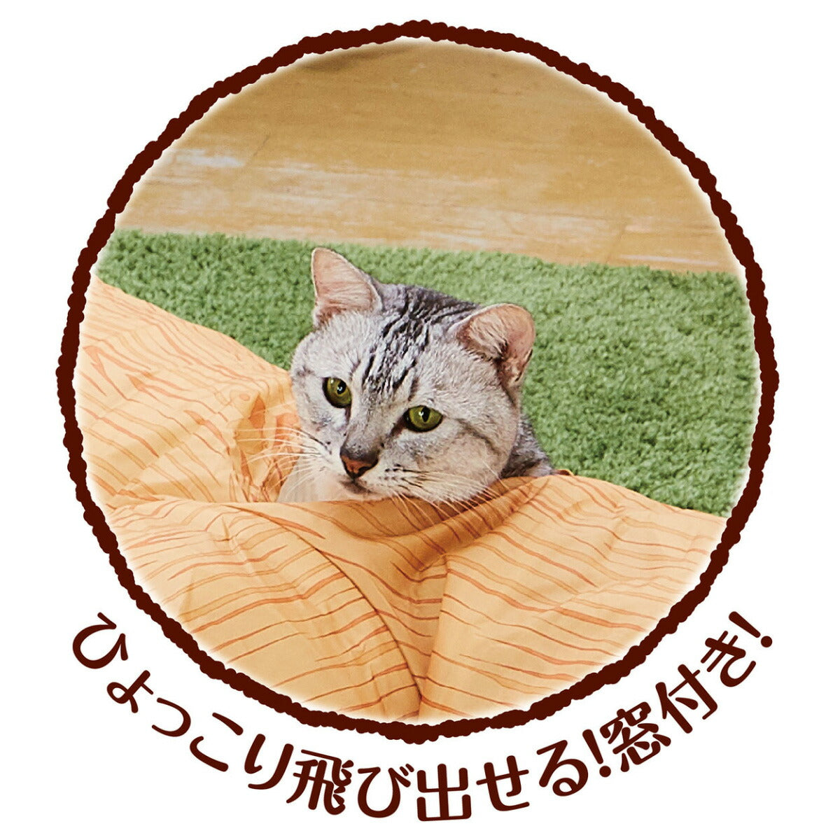 ペティオ necoco シャカシャカ音で楽しめる木目調猫トンネル みつまた 猫 おもちゃ