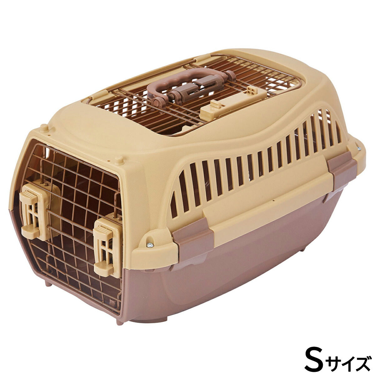 ペティオ ハウスにしやすい2ドアスマイルキャリープラス S モカブラウン【送料無料】 ハードキャリー クレート 犬 猫 小動物