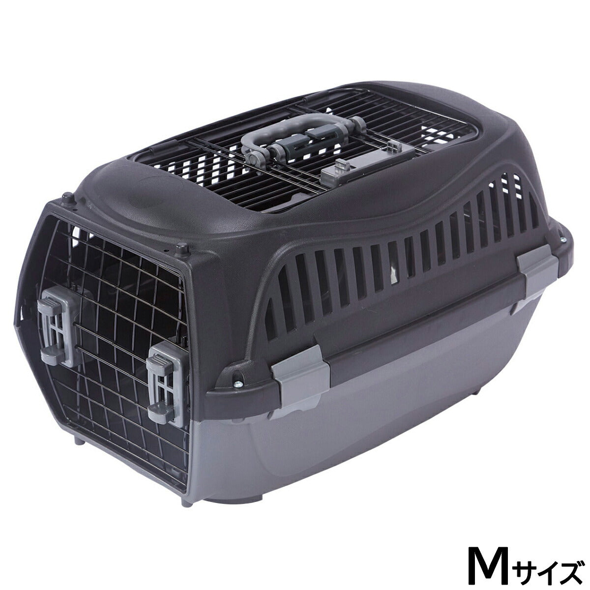 ペティオ ハウスにしやすい2ドアスマイルキャリープラス M ブラック【送料無料】 ハードキャリー クレート 犬 猫 小動物