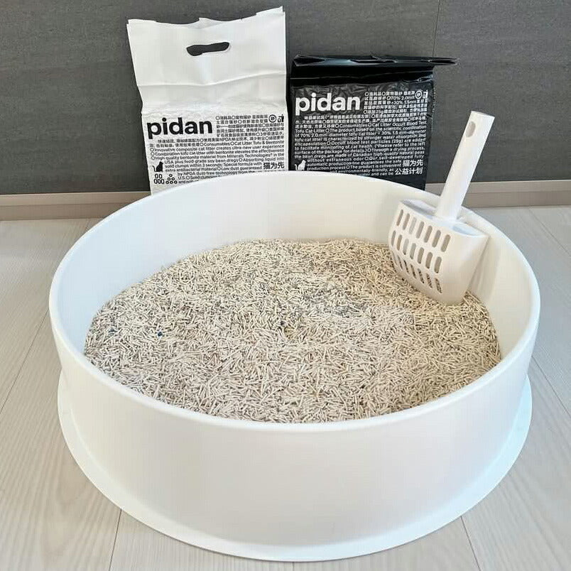 pidan おからベントナイトミックス 猫砂 2.4kg×4個【送料無料】 固まる 混ぜる 脱臭 抗菌 瞬間吸収で消臭 トイレに流れる 天然素材