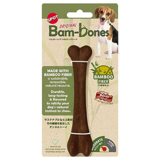 プラッツ 犬用おもちゃ バムボーン レッグボーン ベーコン 噛むおもちゃ 堅い エコ素材