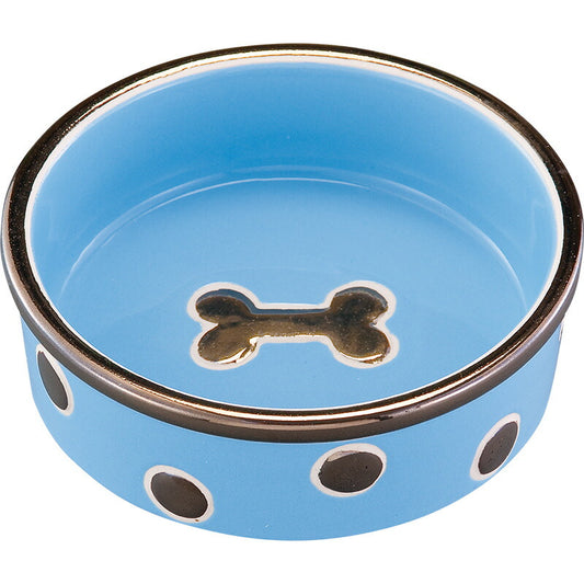 PRD コスモポリタン ドッグボウル スカイブルー 犬 食器 陶器 フードボウル