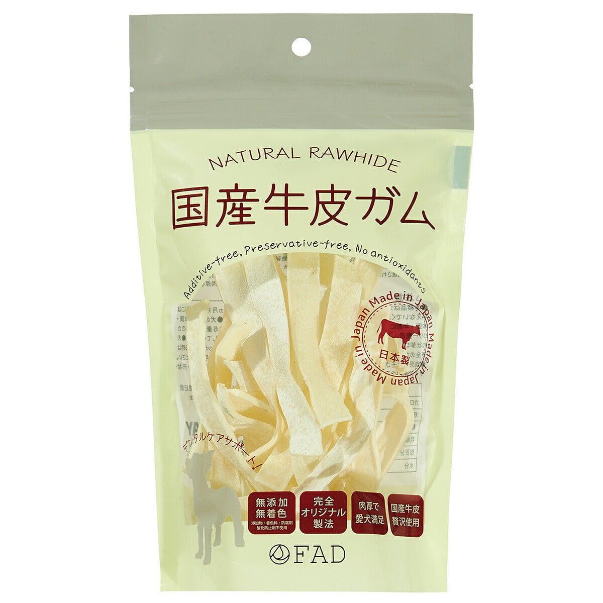ファッド FAD 国産牛皮ガム ストリップ 約50g 犬 おやつ ガム 無添加 デンタル
