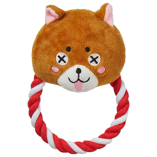 FAD+ 犬用おもちゃ プラッシュトイ・ウィズロープ リング イヌ