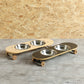 PETTO（ペットト）SK8PLATE（スケートプレート）フードスタンドセット 大 ブラック 関家具 フードテーブル フードボウル ペット 犬 猫 フードボウルスタンド 高さがある 脚付