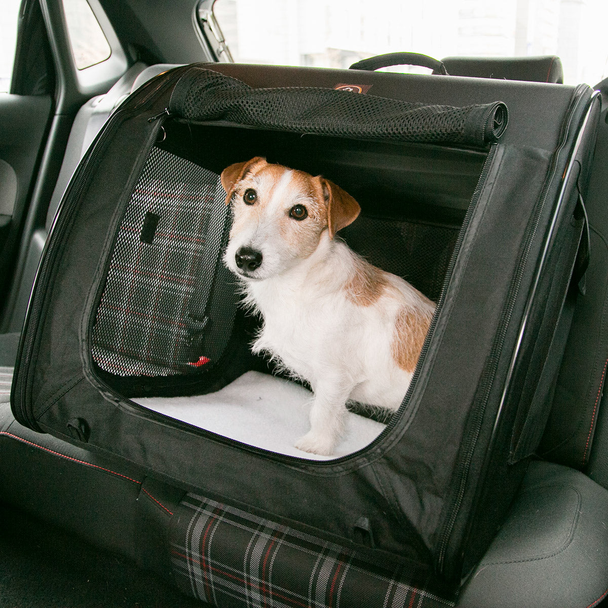 ワン・フォー・ペット One for Pets ポータブル・ケージ シングル オールブラック 犬 猫 折りたたみ コンパクト 持ち運び おでかけ ドライブ