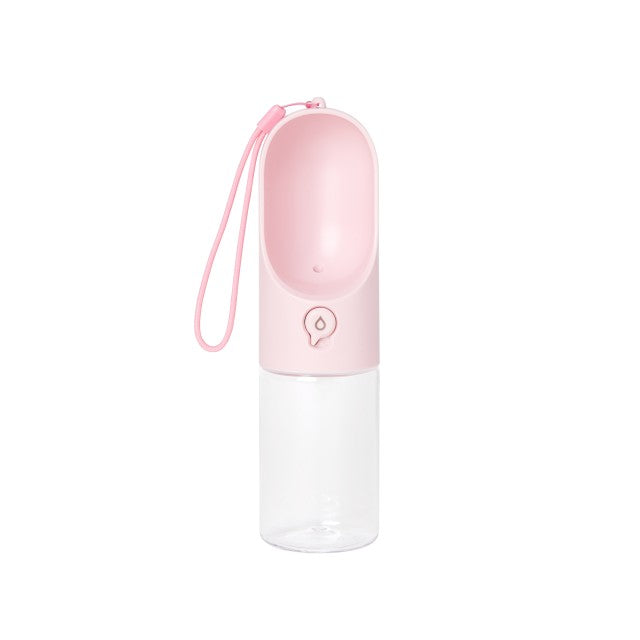 ペットキット PETKIT ワンタッチ・ウォーターボトル ピンク 300ml 犬 水筒 給水器 携帯 抗菌 お散歩 車内 アウトドア おでかけ 持ち運び 水分補給 ロック機能付き