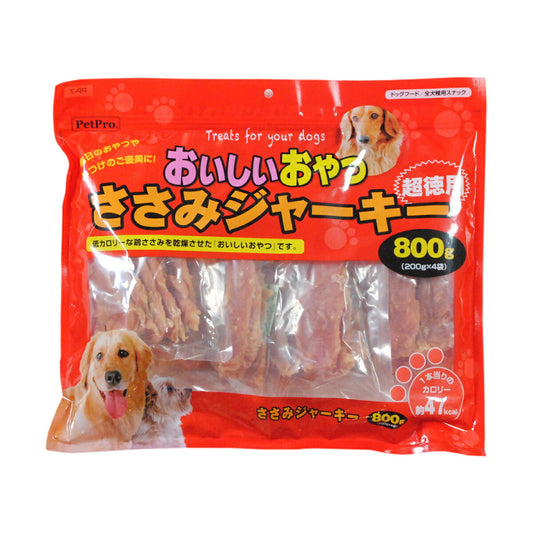 ペットプロ 犬用おやつ おいしいおやつ ささみジャーキー 超徳用 800g
