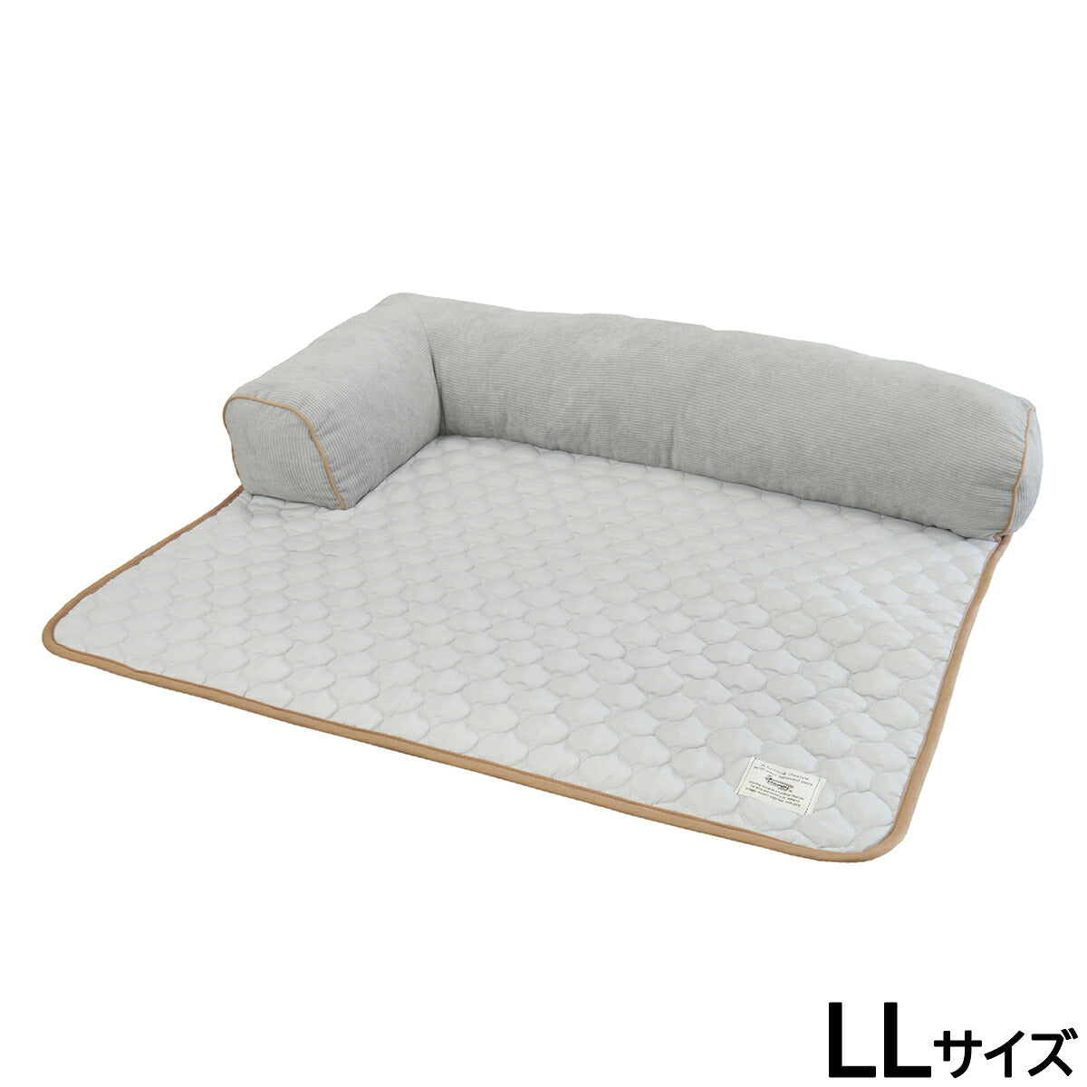 Homey コーデュロイ＆キルトワイドベッド LL グレー【送料無料】