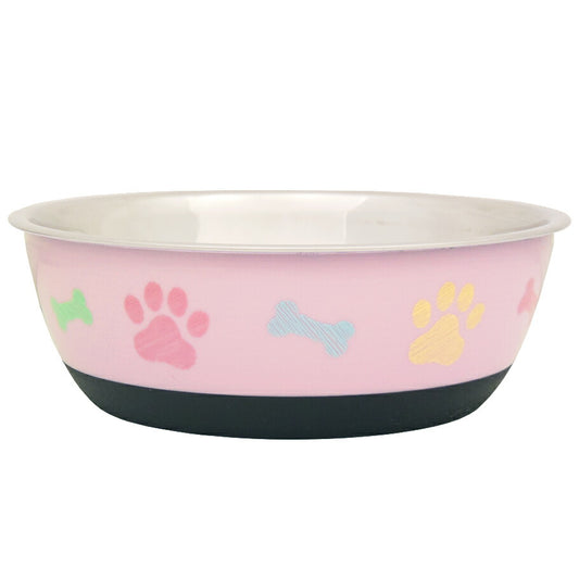 SPB デリボウル M ピンク フードボウル 犬 食器 餌皿 ステンレス すべり止め 猫