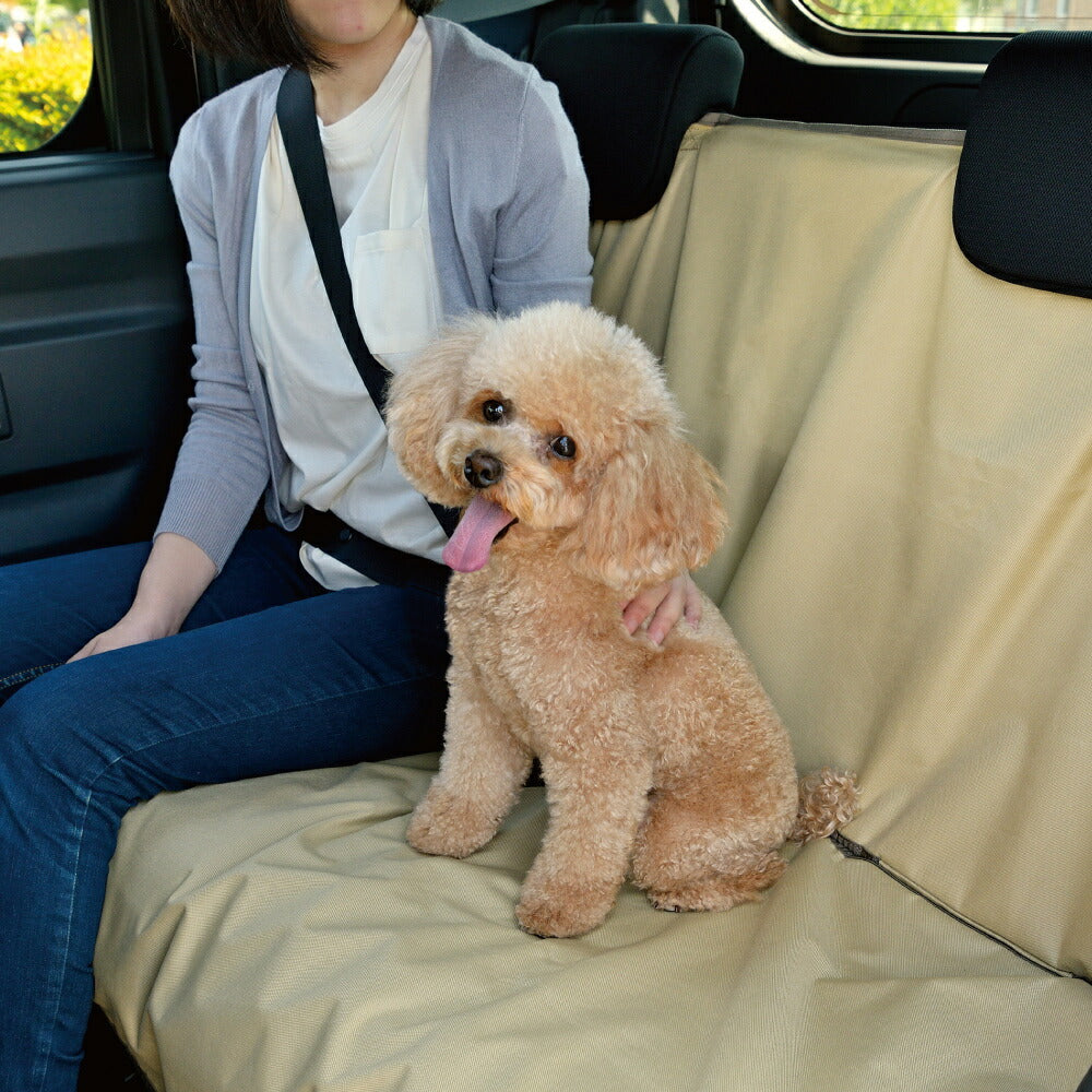 リッチェル Richell おでかけドライブシート ベージュ 犬 猫 車 カーシート 防水 汚れ防止 カー用品 後部座席 軽自動車 ズレ止め