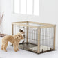 リッチェル Richell アルミフレームペットサークル 90-60 ホワイト 犬 サークル ケージ 屋内 長方形 超小型犬 小型犬 スライド式 ワンタッチロック解除 木目柄