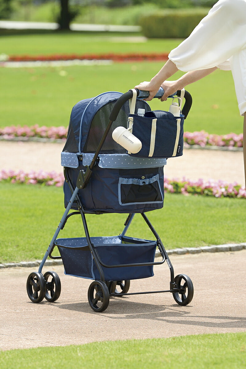 リッチェル Richell おでかけ3WAYバッグ ブルー 犬 お散歩 ショルダー トート バッグ 浅型 仕切り付き