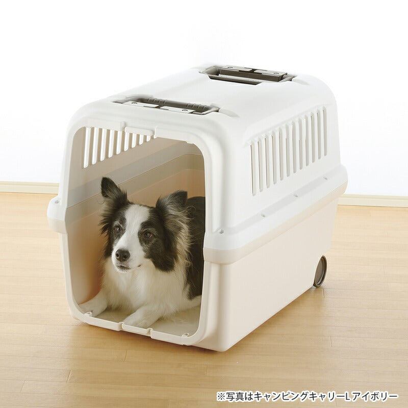 リッチェル Richell キャンピングキャリー L ライトピンク 犬 ペットキャリー クレート ハウス 中型犬 ハード 水洗い可 キャスター付き おでかけ 車 災害