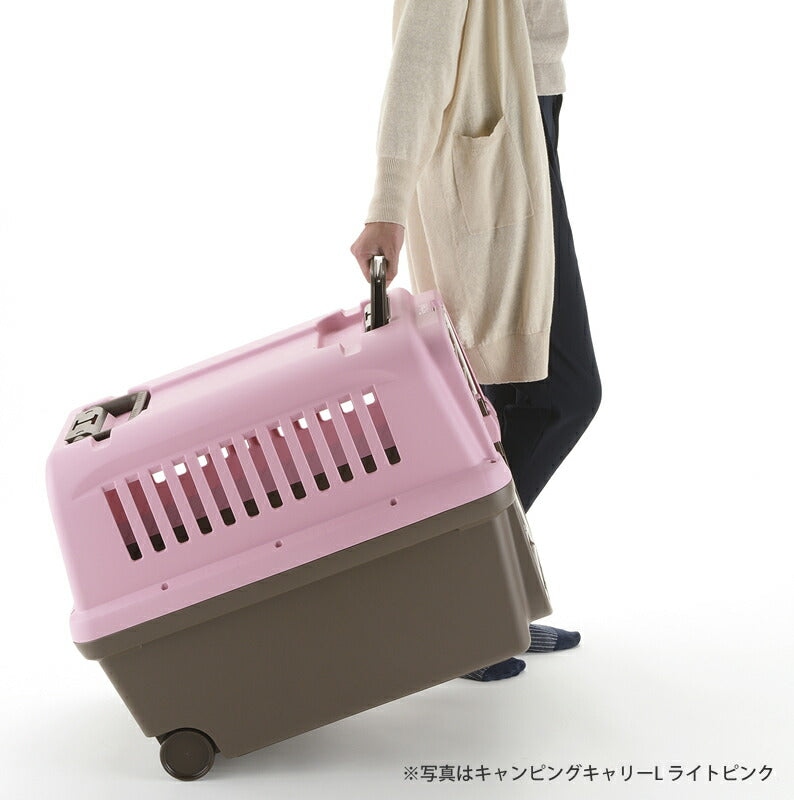 リッチェル Richell キャンピングキャリー XL ダークブラウン 犬 ペットキャリー クレート ハウス 大型犬 ハード 水洗い可 キャスター付き おでかけ 車 災害